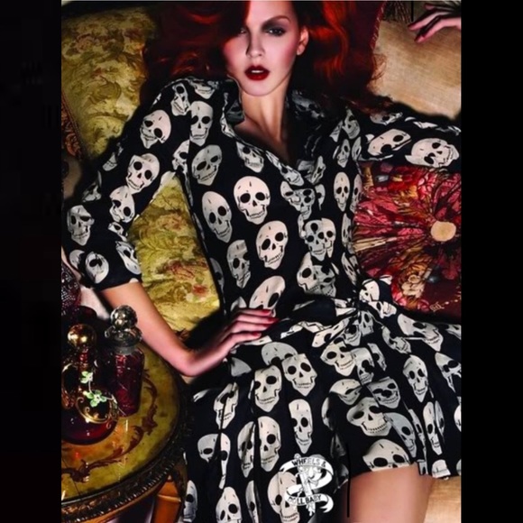 Wheels & Dollbaby Dresses & Skirts - Wheels & Dollbaby skull dress punk
goth rockabilly